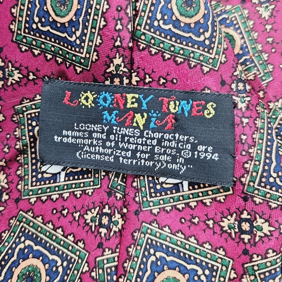 LOONEY TUNES MANIA | vintage 1994 90s characters t neck tie - Picture 3 of 5